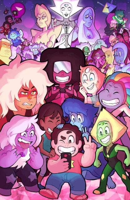 Garnet Steven Universe Wallpapers Group Selfie with Main Characters and Gems