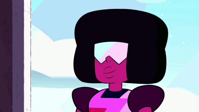 Garnet from Steven Universe with iconic visor and bold colors wallpaper