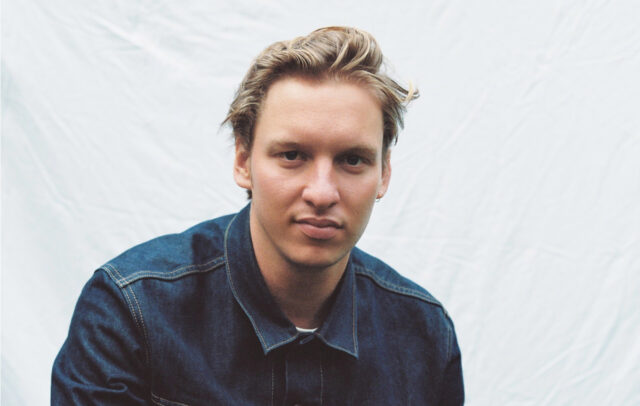 George Ezra Close Up Portrait Denim Jacket Simple Background Wallpapers