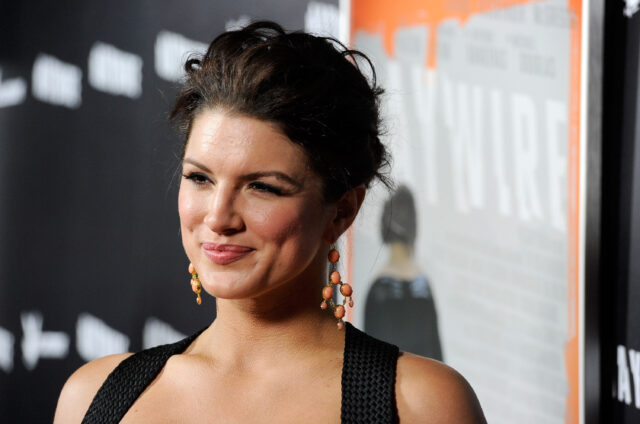 Gina Carano Elegant Portrait at Movie Premiere Stunning Wallpaper Image