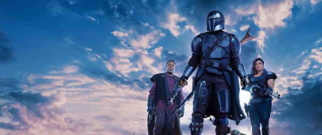 Gina Carano as Warrior in Mandalorian Stunning Wallpapers with Epic Sky Background