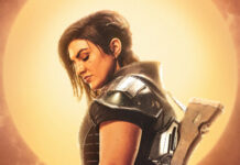 Gina Carano in Mandalorian Armor Stunning Wallpaper Background