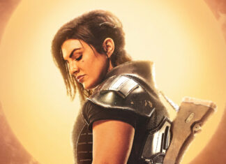 Gina Carano in Mandalorian Armor Stunning Wallpaper Background