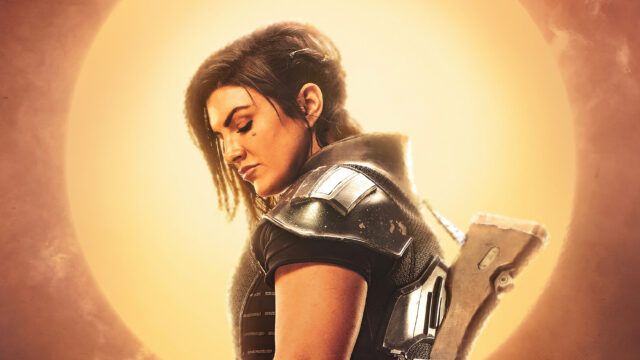 Gina Carano in Mandalorian Armor Stunning Wallpaper Background