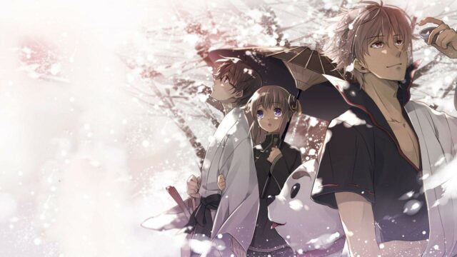 Gintama The Final Anime Characters In Snowy Landscape Wallpaper