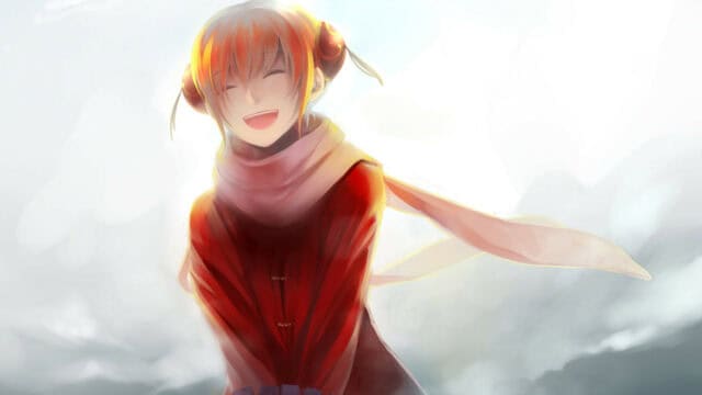 Gintama The Final Wallpaper Joyful Female Character In Snowy Scene