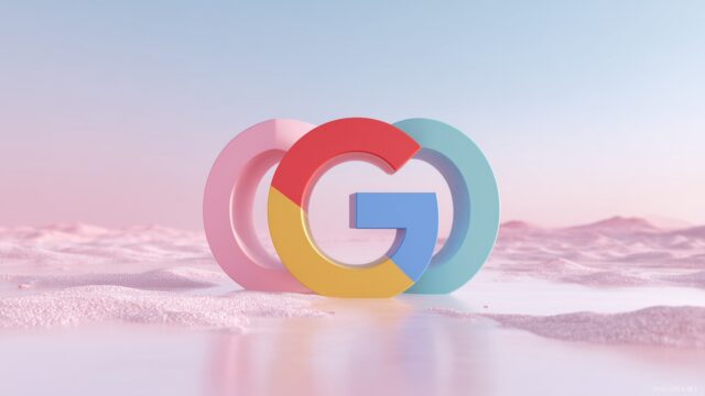 Google Logo Wallpaper For Mac, Chic Google Logo Set Against A Soft Pastel Backdrop, Perfect For An Aesthetic Desktop Experience