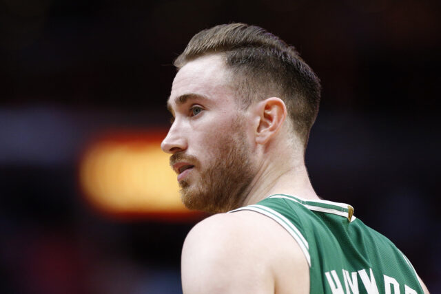 Gordon Hayward Close Up Profile Basketball Player in Green Jersey Wallpapers