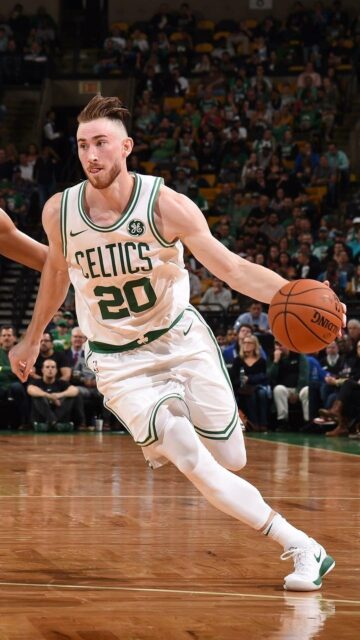 Gordon Hayward in action Celtics game basketball wallpaper quality image