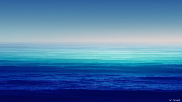 Gradient High Resolution Wallpaper, Ocean Inspired Gradient With Deep Blues And Aquamarine, Reminiscent Of Serene Waters