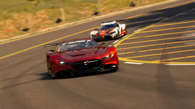 Gran Turismo 7 Racing Cars On A Scenic Track Wallpaper