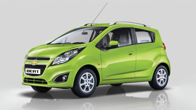 Green Chevrolet Spark Wallpaper Modern Compact Car