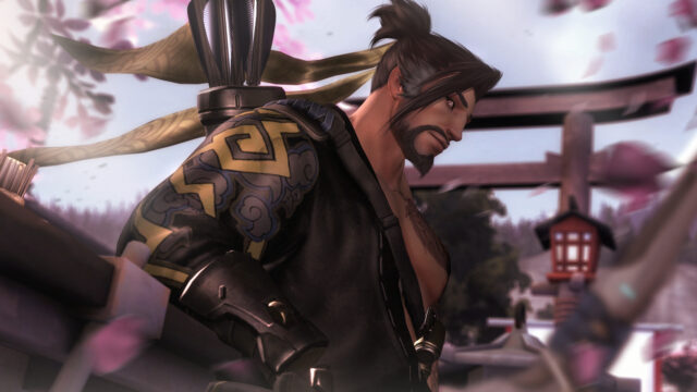 Hanzo Wallpapers Stunning Samurai Archer with Cherry Blossoms Background