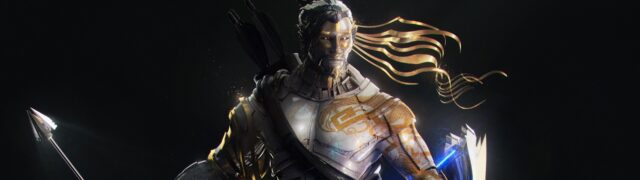 Hanzo futuristic warrior with glowing tattoos and bow digital art Hanzo wallpapers