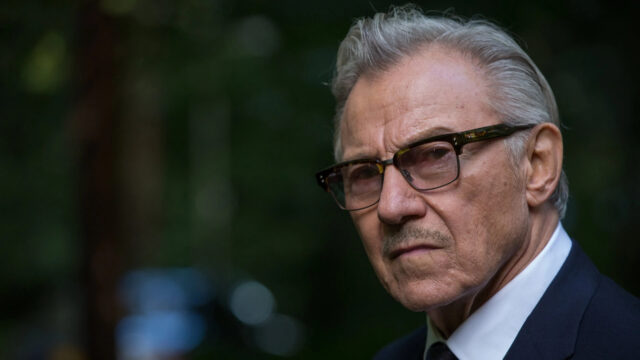 Harvey Keitel Portrait Classic Suit And Glasses Wallpaper
