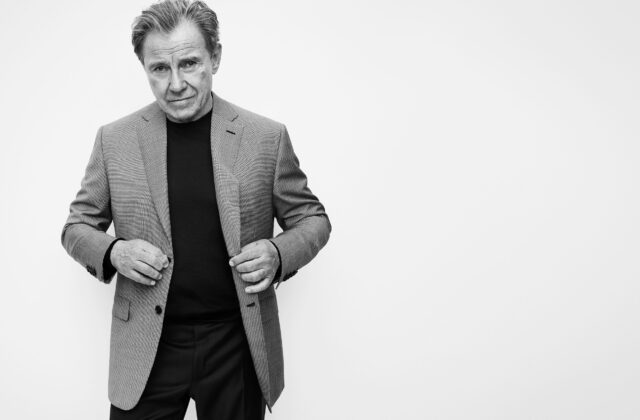 Harvey Keitel In Classic Suit Monochrome Wallpaper