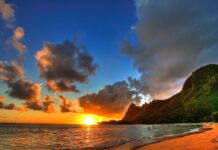 Hawaiian Sunset Wallpaper_ Majestic Beach And Sky View