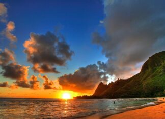 Hawaiian Sunset Wallpaper_ Majestic Beach And Sky View