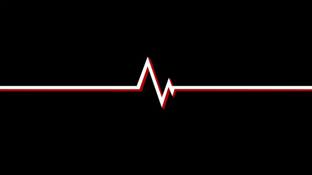 Heartbeat EKG Wallpaper Minimalist Design Black Background