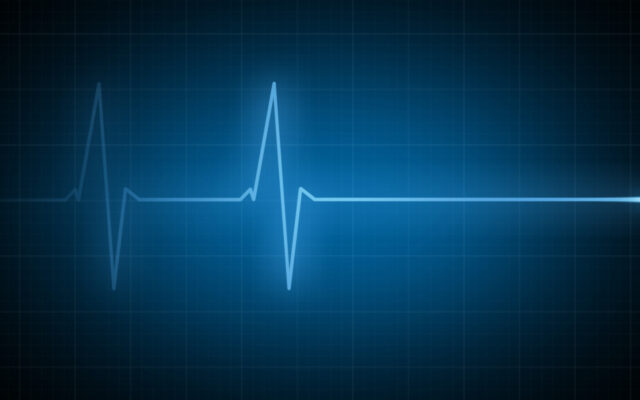 Heartbeat Pulse Blue Wallpaper Design