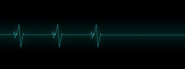 Heartbeat Waveform Wallpaper Pulsating In Dark Background
