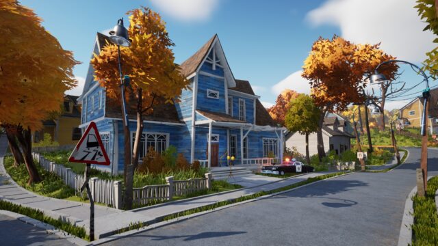 Hello Neighbor 2 Game Scene Autumn Suburban Street Wallpaper