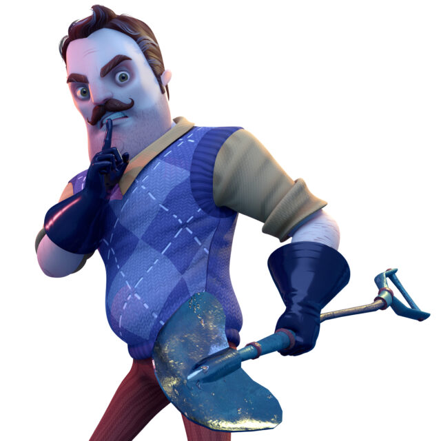 Hello Neighbor 2 Mysterious Neighbor Holding A Shovel Wallpaper