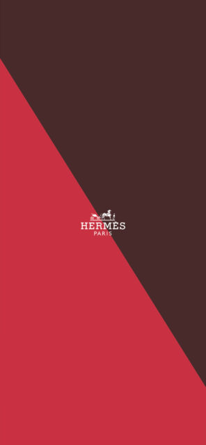 Hermes Paris Elegant Wallpaper Red And Brown Design