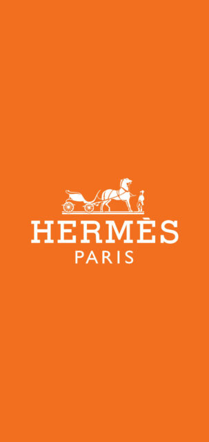 Hermes Paris Orange Logo Wallpaper Design Elegance