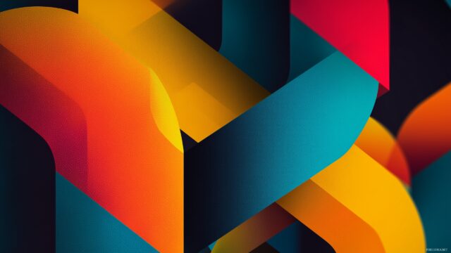 High res wallpaper HD abstract backgrounds, geometric shapes in bold colors creating a dynamic visual effect.