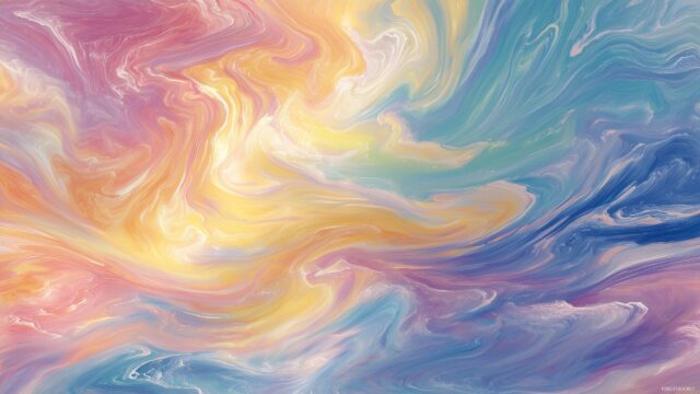 High res wallpaper HD free download, an abstract blend of soft pastel colors swirling together in an artistic composition.