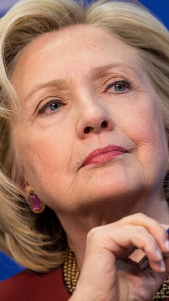 A close up portrait of Hillary Clinton showing her thoughtful expression, HD Mobile Wallpaper