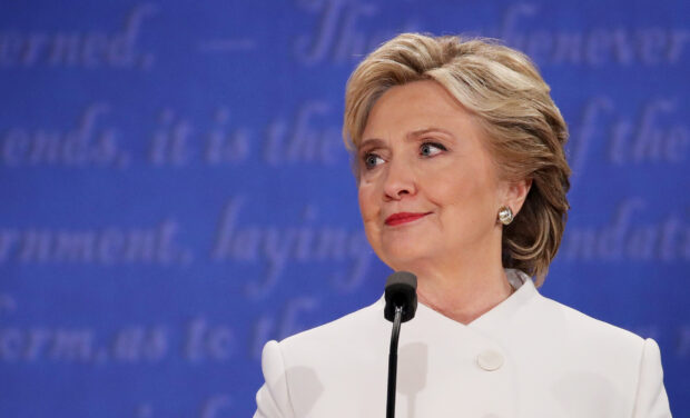 Hillary Clinton looks confident during a public event speech, HD Desktop Wallpaper