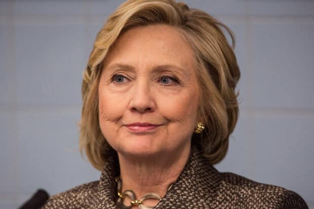 Hillary Clinton looks thoughtfully while attending an event, 2K Desktop Wallpaper