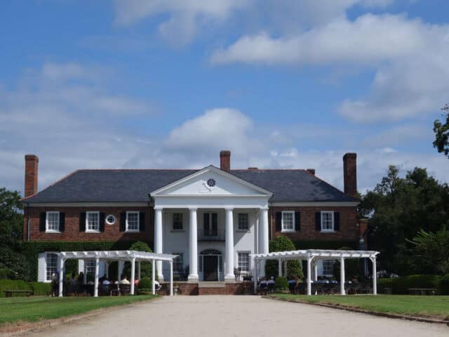 Historic Southern Mansion with White Columns and Blue Sky South Carolina Wallpapers