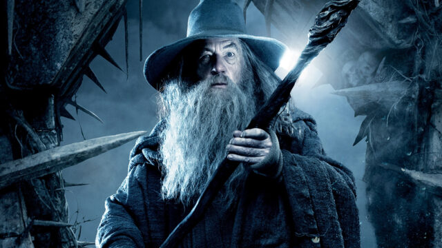 Ian McKellen As Gandalf In Dark Fantasy Movie High Resolution Wallpaper