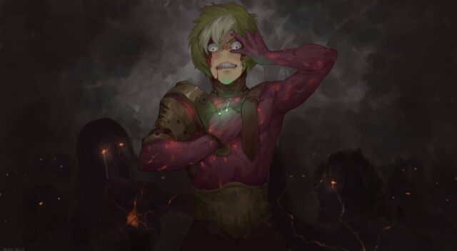 Ikoma Dark Transformation Scene With Glowing Heart Anime Wallpaper