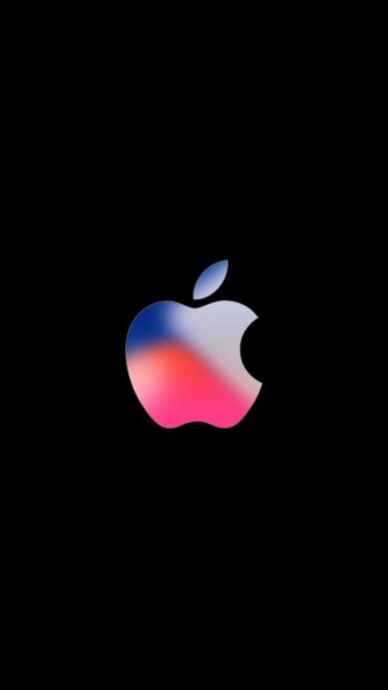 The image shows an Imac logo with a colorful gradient effect on a black background, 4K Phone Wallpaper