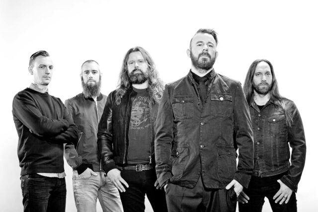 In Flames Band Black And White Group Portrait Wallpaper