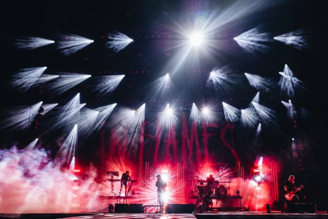 In Flames Band Live Concert Stage Lighting Wallpaper