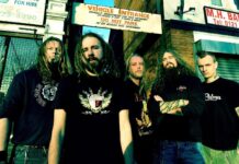 In Flames Band Members Group Photo Urban Scene Wallpaper