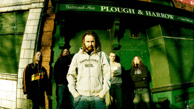 In Flames Band Outdoor Group Photo Wallpaper