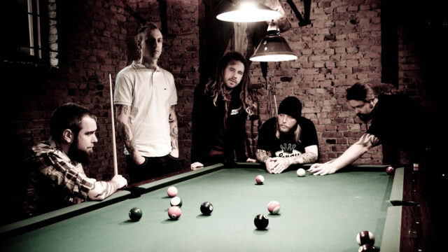 In Flames Band Playing Pool Together Wallpaper