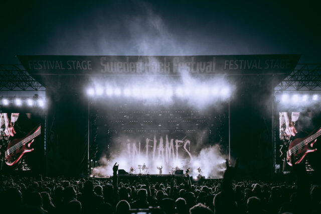 In Flames Live Performance At Sweden Rock Festival Stage Wallpaper