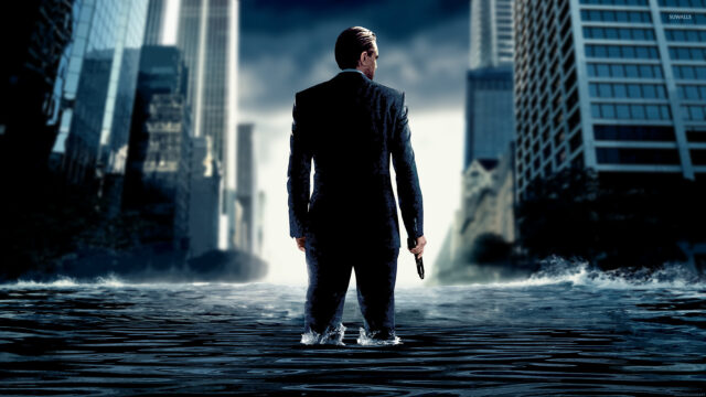 Inception Wallpaper Man In Flooded Cityscape Scene