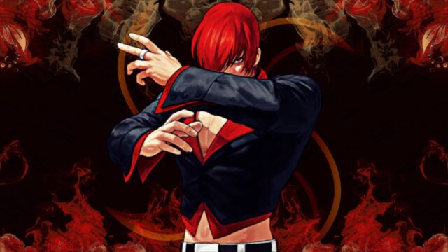 Iori Yagami Dynamic Pose Wallpaper Fire Background