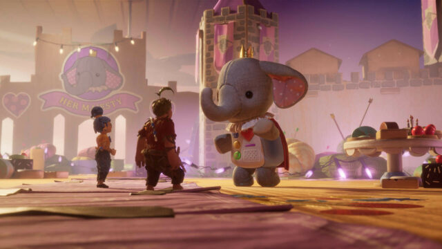 It Takes Two Wallpaper Cute Elephant Character In Playful Castle Scene