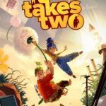 It Takes Two Dynamic Characters Falling In Vibrant Game Wallpaper Scene