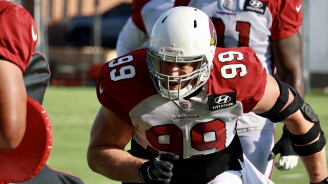 JJ Watt Arizona Cardinals Training Action Wallpaper