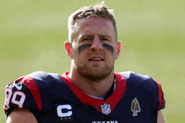 JJ Watt Determined Expression NFL Player Portrait Wallpaper